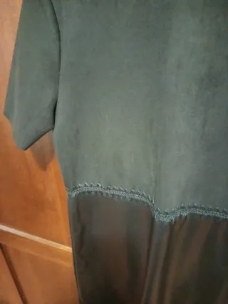 Vestito Zara Alcantara Ecopelle Nero Tg M