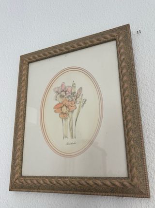 Cuadros de flores en madera