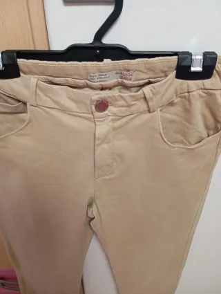 Pantalón Zara Girls niña T.13-14,Camel.