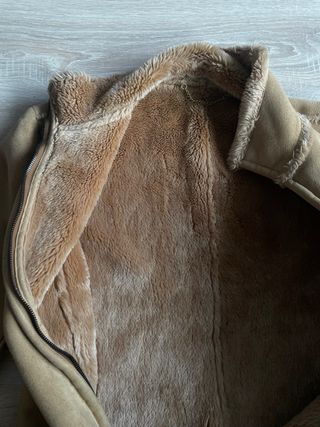 Abrigo estilo ante beige/marrón