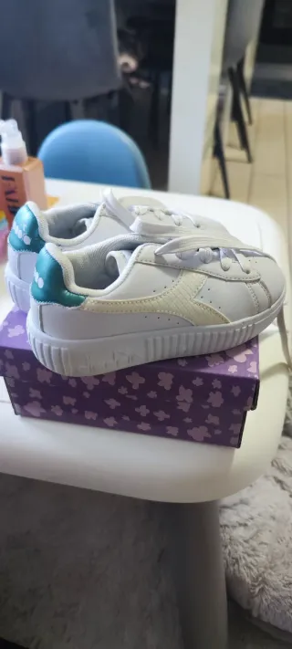 Sneakers Diadora Bambina Bianche