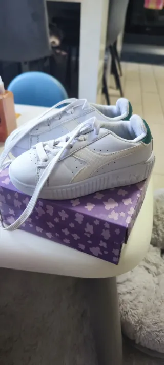 Sneakers Diadora Bambina Bianche