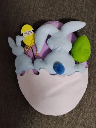 Fuori porta pasquale con coniglietti