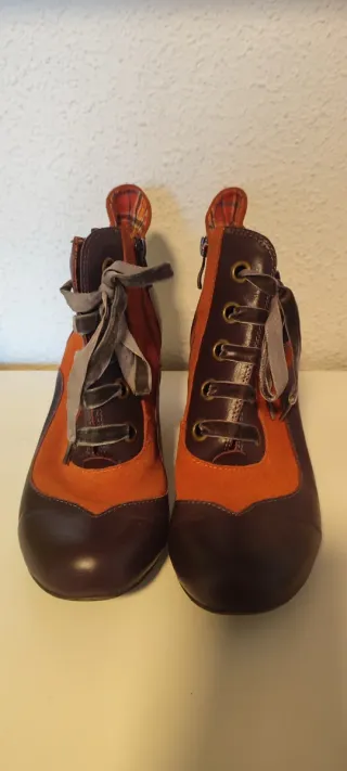 Botines Vintage Salvador Bachiller Marrón y Naranj