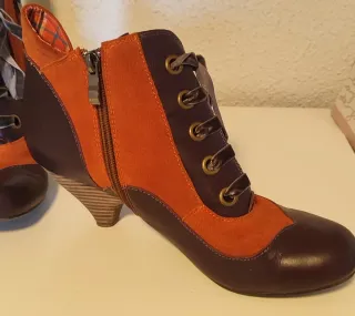 Botines Vintage Salvador Bachiller Marrón y Naranj