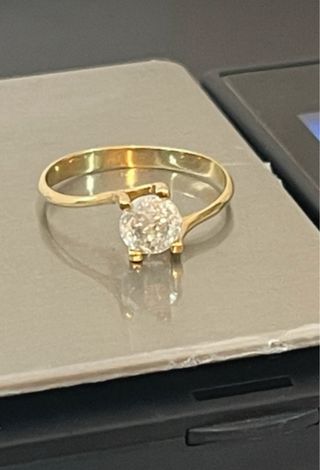 Anillo Oro 18K Diamante Natural 1.02ct F/I2