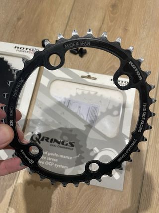 Platos Rotor Qrings 52/36 Oval con adaptador Ulteg