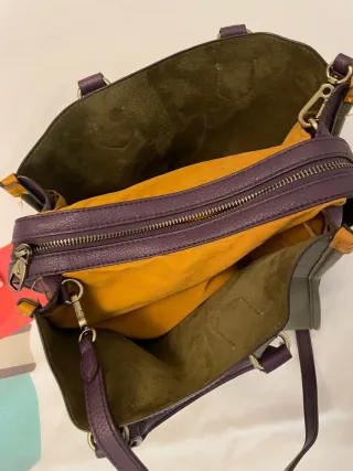 Bolso Abbacino gris verdoso y morado