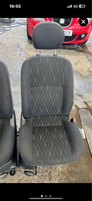 Asientos de coche tela gris