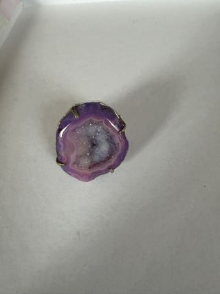 Anillo Geoda Morada y Blanca