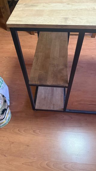 Mesa escritorio madera y metal