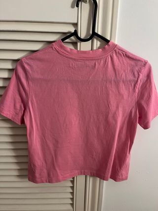 Camiseta cropped Calvin Klein rosa Talla XS nueva