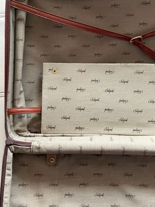 Maletín Cuero Vintage Marrón y Naranja