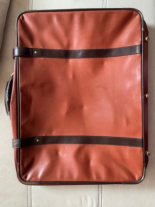Maletín Cuero Vintage Marrón y Naranja