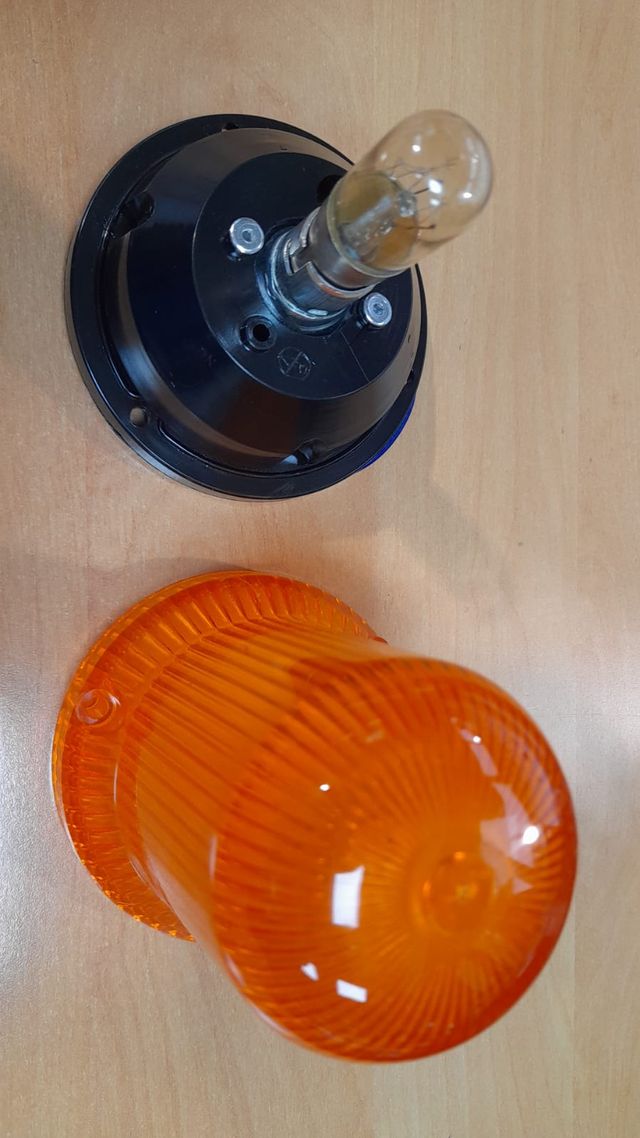 Minilamp Luz Intermitente IP55 Naranja 230v