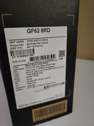 Portátil MSI Gaming