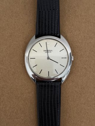 Orologio Vintage Universal Geneve Argento Nero