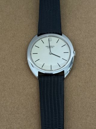 Orologio Vintage Universal Geneve Argento Nero