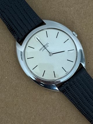 Orologio Vintage Universal Geneve Argento Nero