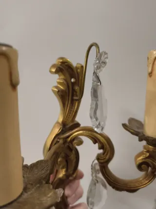 Apliques Luis XV con prismas cristal