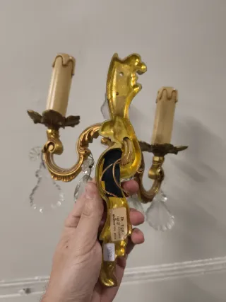 Apliques Luis XV con prismas cristal