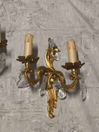 Apliques Luis XV con prismas cristal