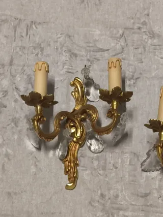 Apliques Luis XV con prismas cristal