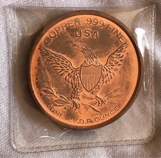 1 Onza USA Libertad 999 Cobre + Regalo