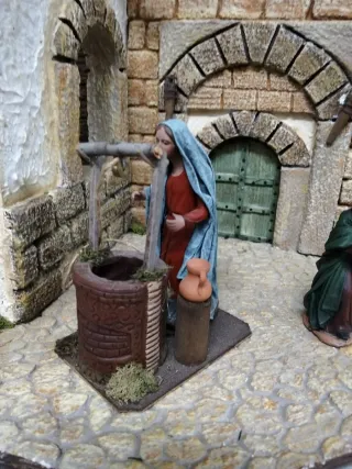 Pastora con pozo y cántaro