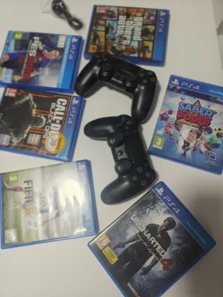 PS4 Slim 1 TB+ 2 Mandos + 6 Juegos