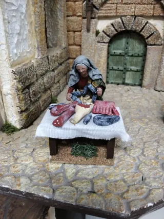 Figura Pastora Vendiendo Carne