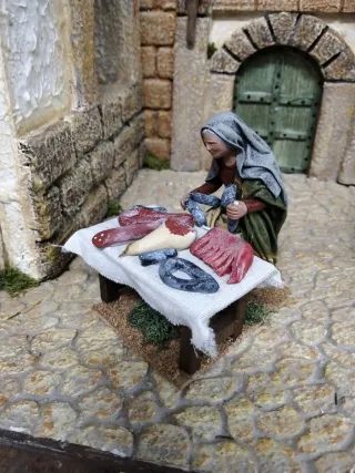 Figura Pastora Vendiendo Carne