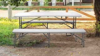 Banco plegable New Koln 180x28x43 cm resina