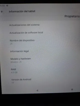 Tableta JUSTEA J5 Negra