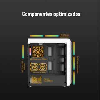 Torre PC Tempest Shade RGB Blanca