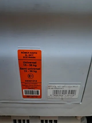 Silla coche Romer Britax con Isofix