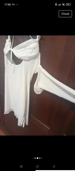Vestito bianco elegante taglia M