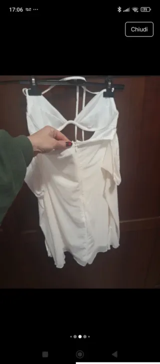 Vestito bianco elegante taglia M