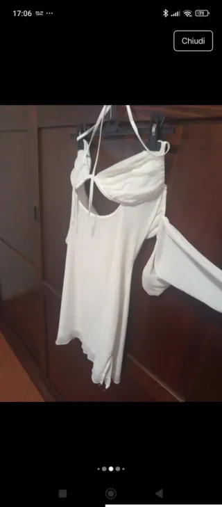 Vestito bianco elegante taglia M