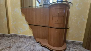 Mueble recibidor madera y cristal URGE VENTA