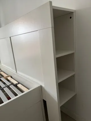 Cama doble Brimnes con cabecero - 140x200