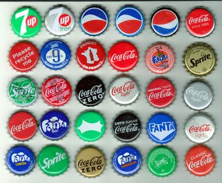 Chapas 7up Pepsi Coca Cola Fanta Sprite no cerveza