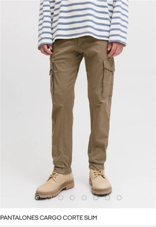 Pantalón cargo Jack&Jones Tapered Beige/Marrón