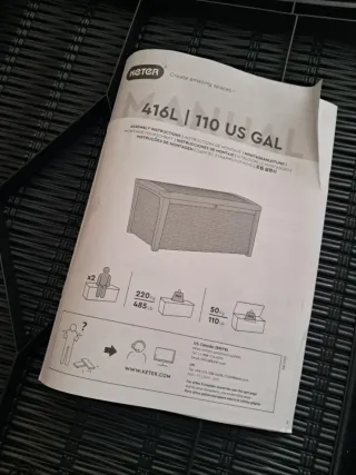 Caja Almacenamiento Keter Borneo 110 Galones Baúl