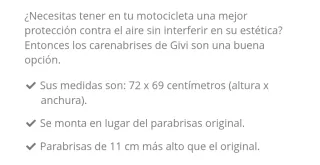 Parabrisas Givi Honda Integra 700