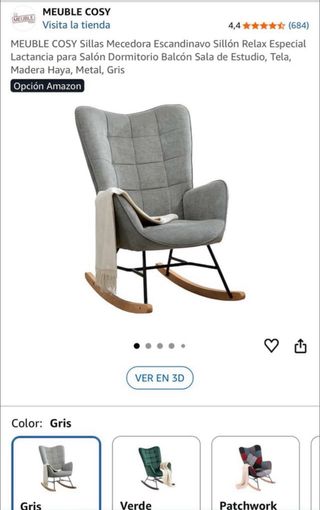 Silla Mecedora Estilo Escandinavo