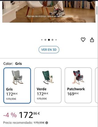 Silla Mecedora Estilo Escandinavo