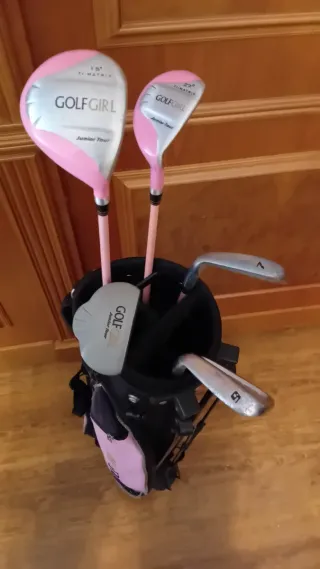 Juego Palos Golf Niña Rosa y Morado