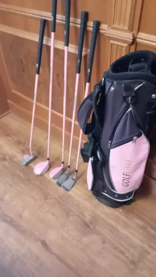 Juego Palos Golf Niña Rosa y Morado