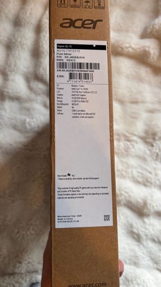 Ordenador Acer Plata